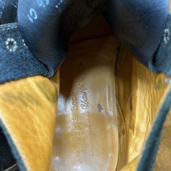 Rag & Bone Green Suede Rugged Ankle Boots - Picture 10 of 11